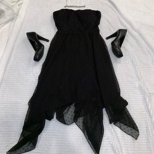 Almost Famous Brand Strapless Black Dress
